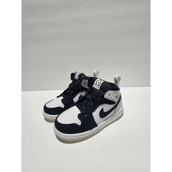 New Nike Air Jordan 1 Mid TD Diamond Shorts White DN4322-100 Toddler Size 7C - Picture 3 of 10